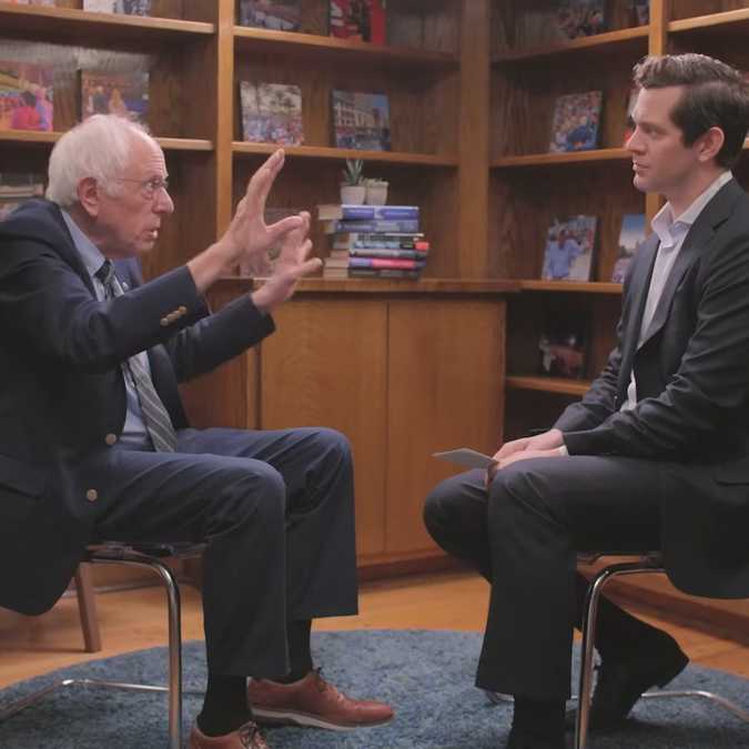 Senator Bernie Sanders appearing on the Axios Show